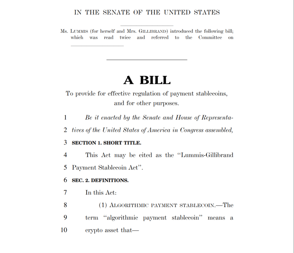 U.S. Senate Proposes Stablecoin Regulation Bill 